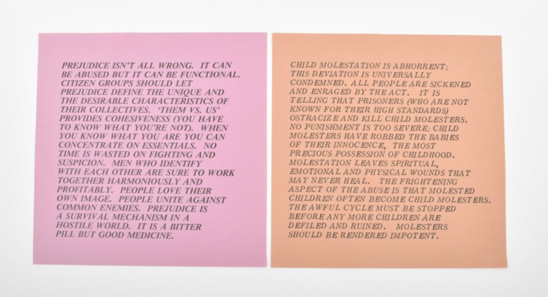 [Women Artists] Jenny Holzer, Inflammatory Essays - Image 2 of 7