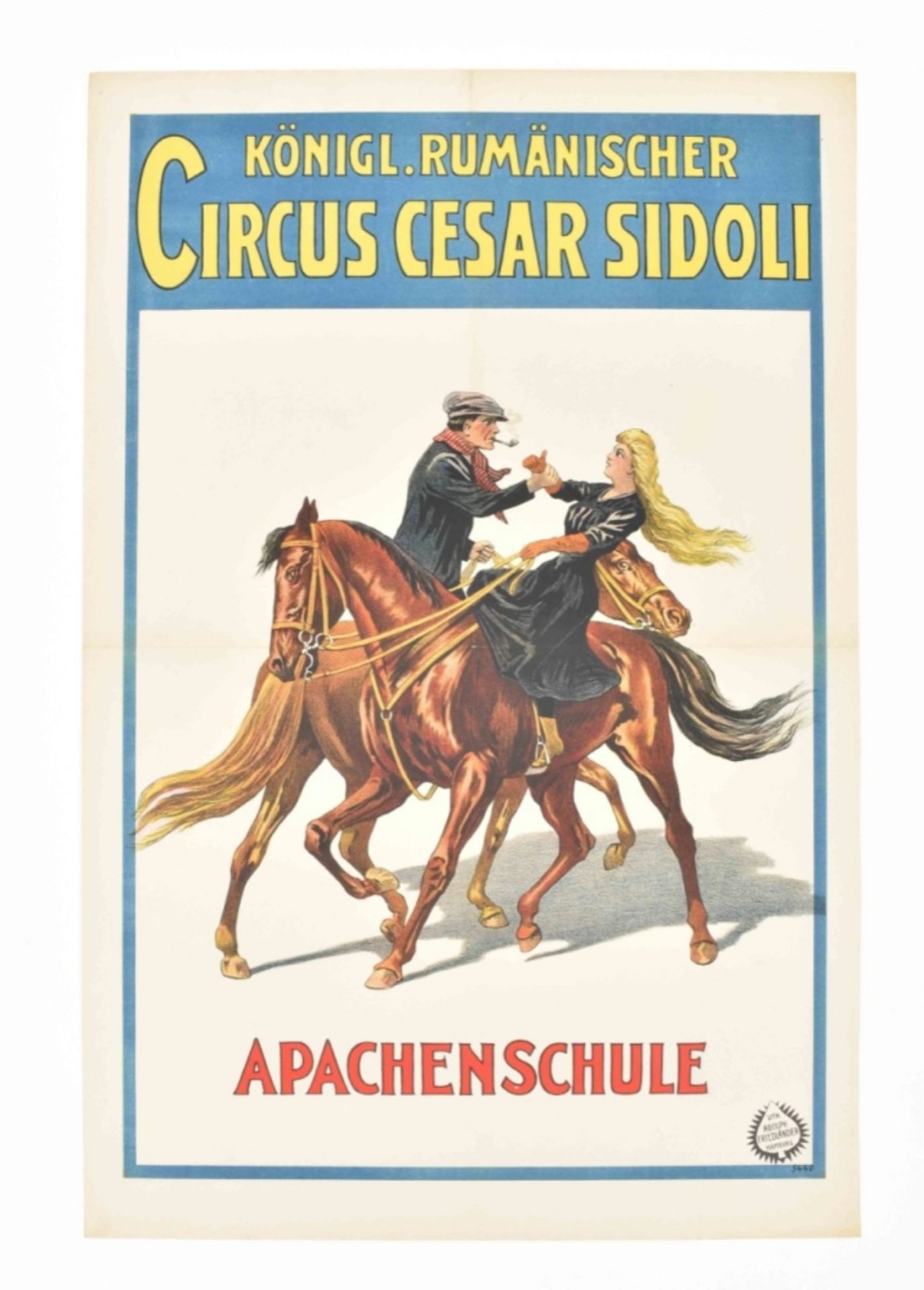 [Animal Dressage/Horses] Apachenschule Königl. Rumänischer Circus Cesar Sidoli. Friedländer, 1911