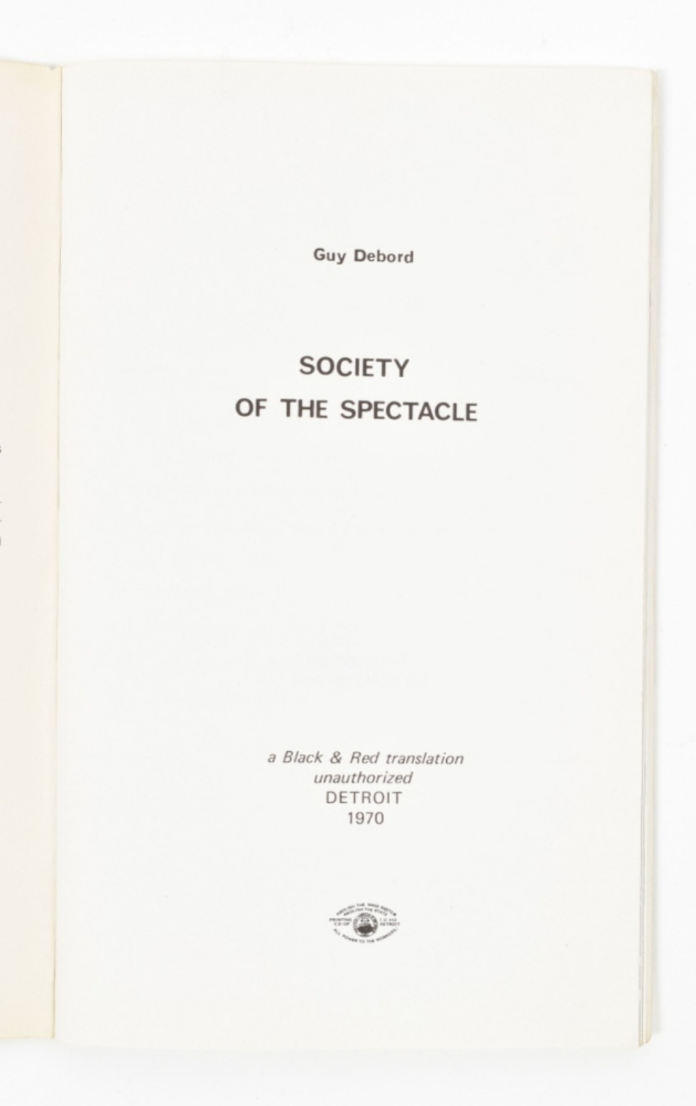 [Situationists] Guy Debord, The Society of the Spectacle in four versions - Image 2 of 9
