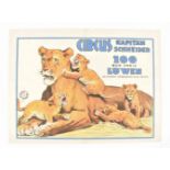 [Animal Dressage/Lions] Circus Schneider. 100 quo vadis Löwen [..] Friedländer, 1926
