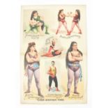 [Freakshow ] [Strongwomen. Dwarfism] Afrodite & Minerva wrestling. Friedländer, Hamburg, 1900