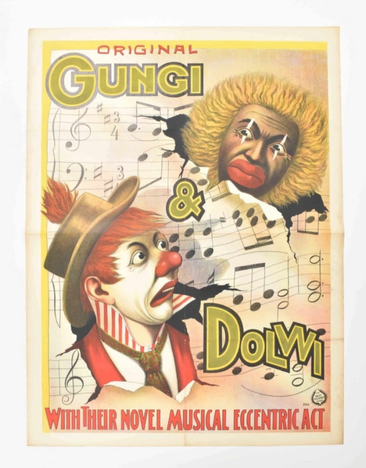 [Clowns] Original Gungi and Dolwi With their novel musical eccentric act. Friedländer, Hamburg, 1902