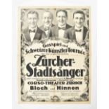 [Entertainment] Der vier urgemütlichen Zürcher-Stadtsänger, etc. Friedländer, Hamburg, 1921