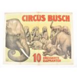 [Animal Dressage] [Elephants] Circus Busch. 10 Dressierte Elephanten Friedländer, Hamburg, 1904