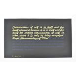 [Prints and Posters] Joseph Kosuth, Consciousness of self is in itself and for itself