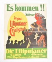 [Freakshow ] Es Kommen!! Scheuer's original Liliputaner-Gesellschaft. Friedländer, Hamburg, 1911