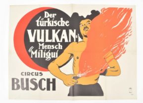 [Freakshow ] [Fire breathing] Der Türkische Vulkan-Mensch Miligui Friedländer, Hamburg, 1916