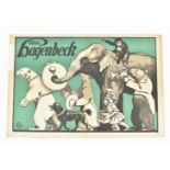 [Bears. Dogs. Elephants. Monkeys] Circus Hagenbeck. Parade of circus animals. Friedländer, 1918