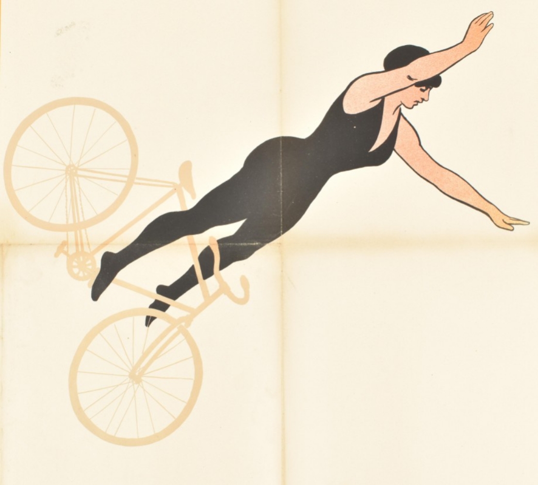 [Acrobatics] Madame Garnier. Der sturz mit dem Fahrrad aus der Circus Kuppel. Friedländer, 1914 - Image 5 of 6