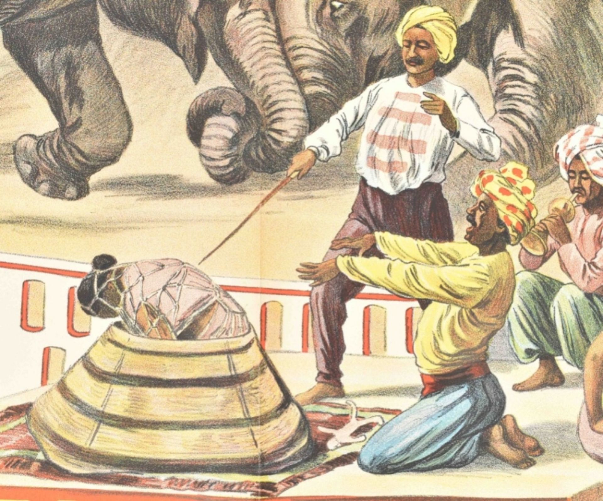 [Human Zoo] [Elephants] Circus Hagenbeck. Indien. Hagenbeck's Schau Friedländer, Hamburg, 1905 - Image 3 of 6