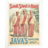 [Human Zoo] [Indonesia] Sandi, Siwel and Amat. Java's marvellous novelty Friedländer, Hamburg, 1913