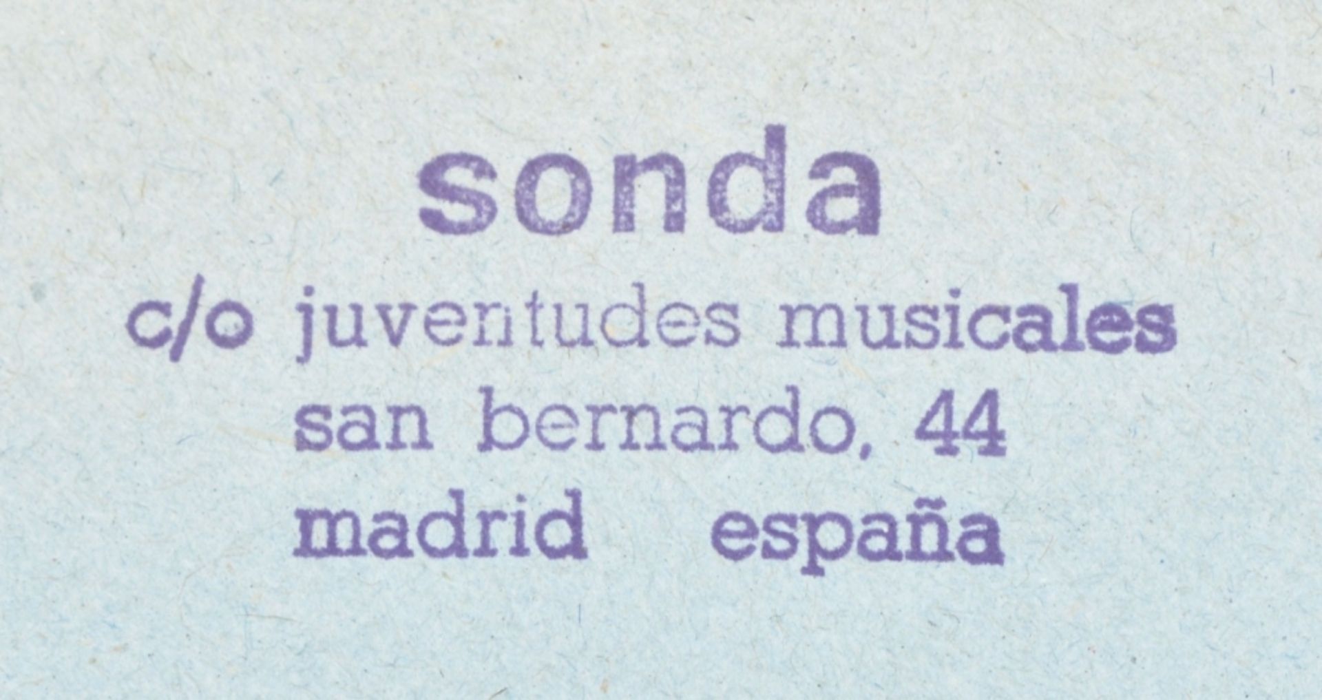 [Ephemera] Sonda Musica, Madrid 1967-1972 - Bild 6 aus 7