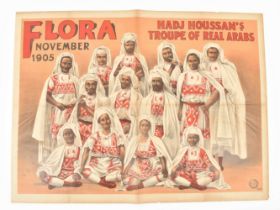 [Human Zoo] [Arabs] Hadj Houssan's troupe of real Arabs November 1905. Friedländer, Hamburg, 1905