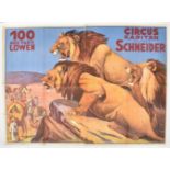 [Lions] Circus Schneider. 100 quo vadis Löwen Circus Kapitän Schneider. Friedländer, 1927