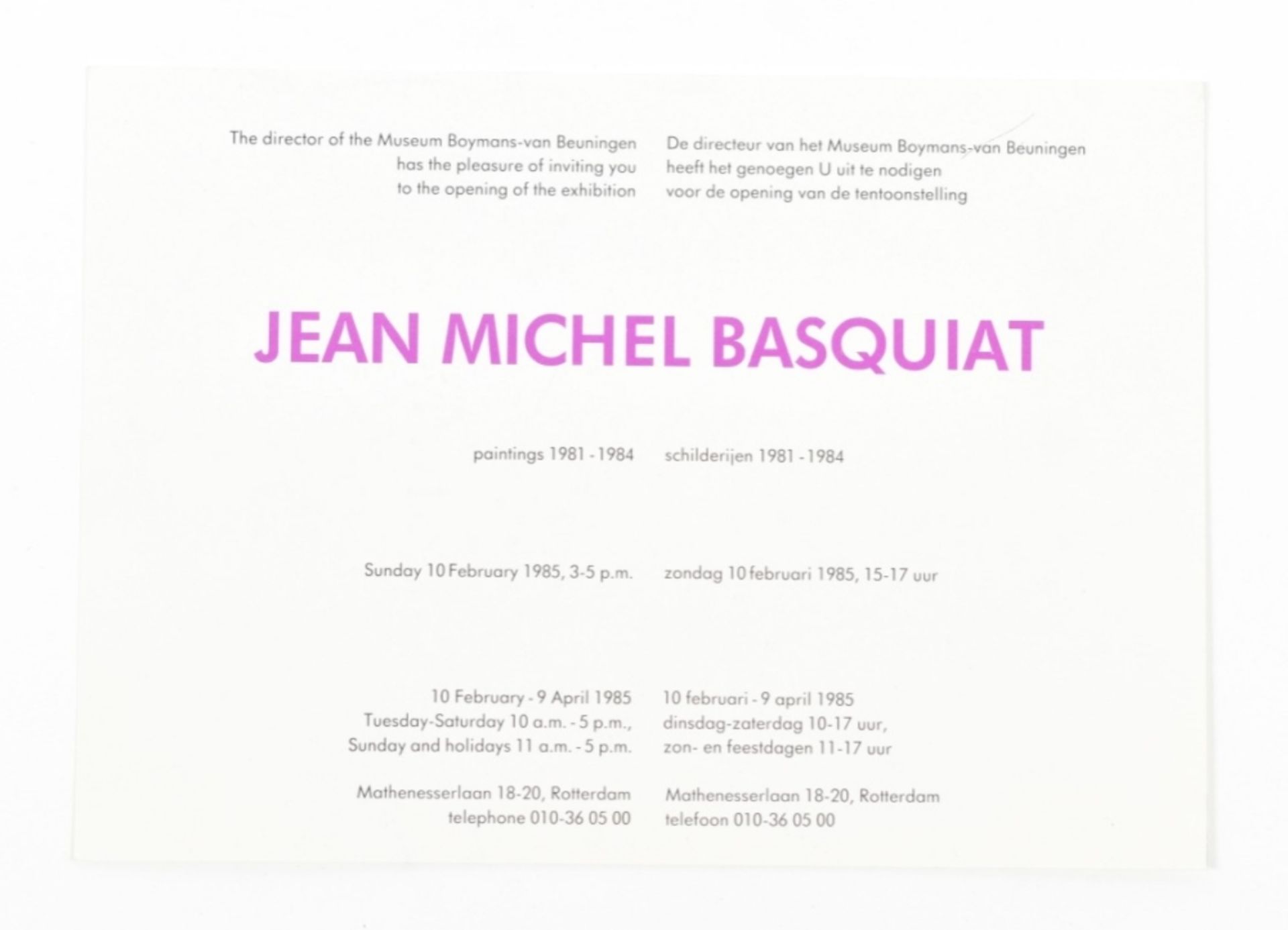 [s and up] Jean-Michel Basquiat, Paintings 1981-1984 with invitation card - Image 4 of 9