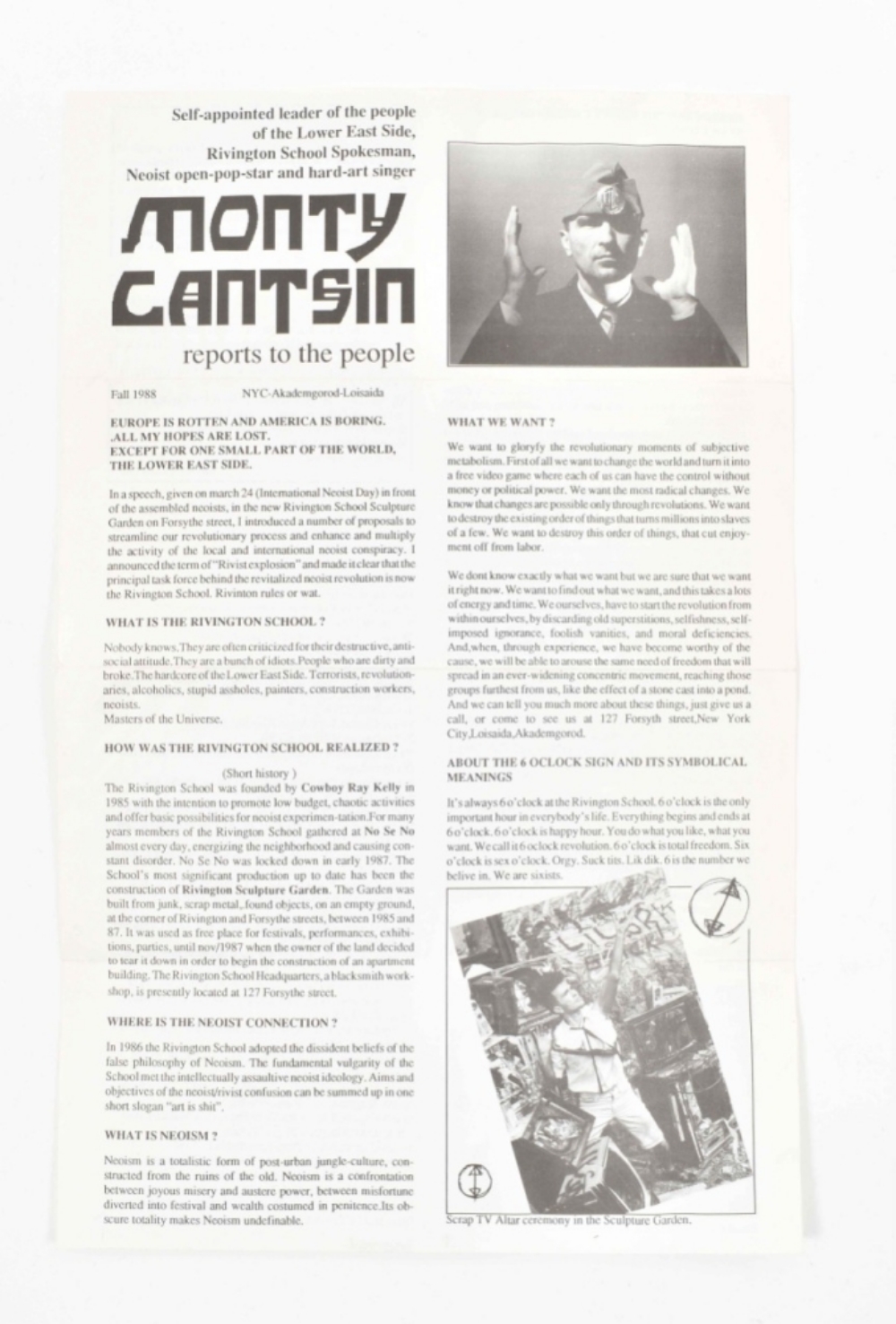 [Situationists] Monty Cantsin, Neoism - Image 7 of 10