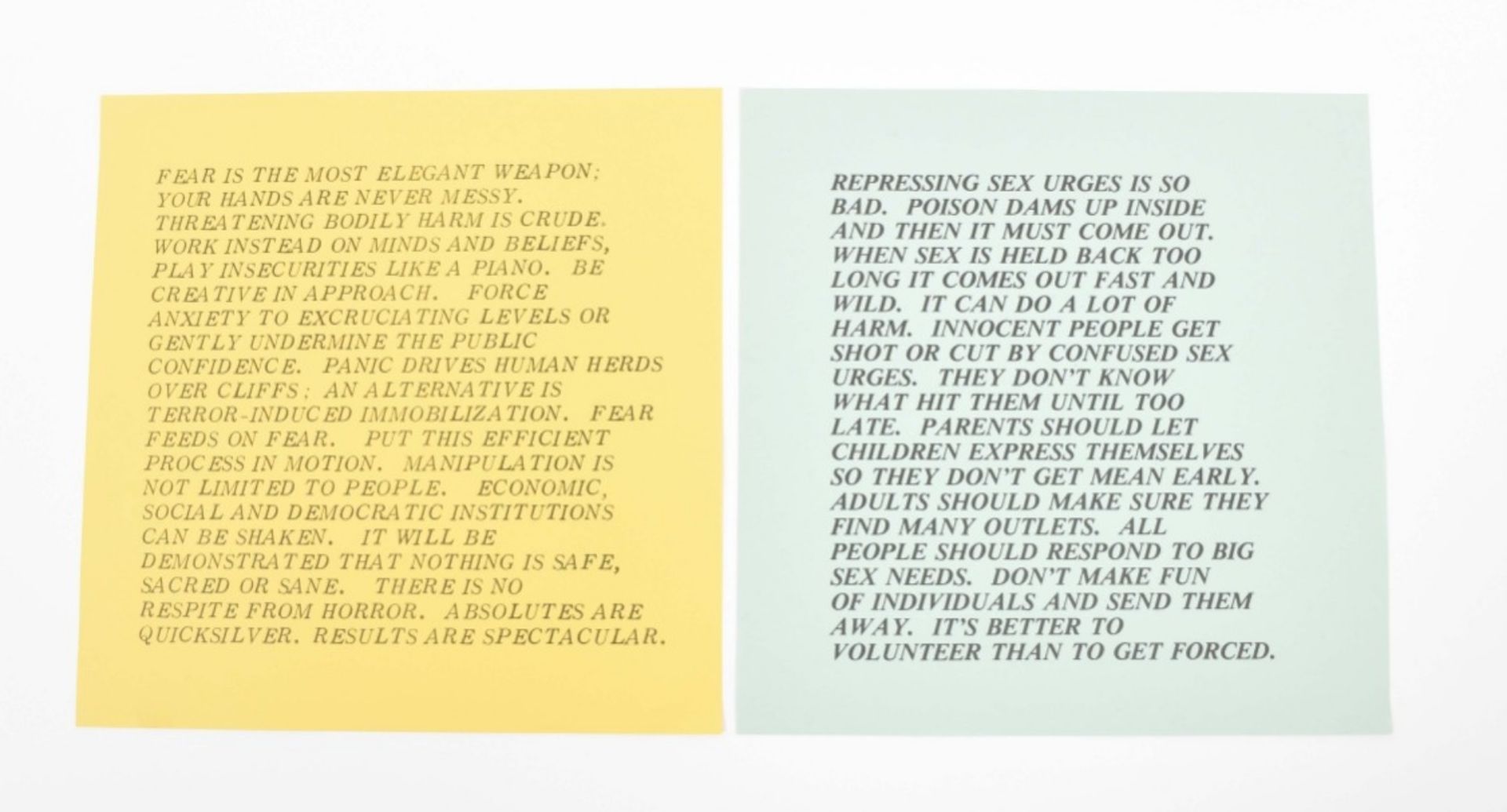 [Women Artists] Jenny Holzer, Inflammatory Essays - Image 4 of 7
