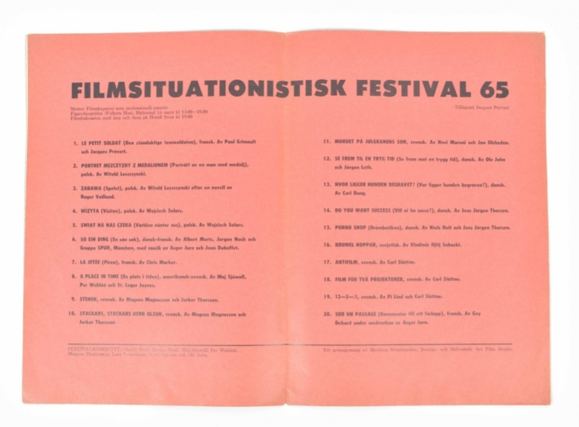 [Situationists] Filmsituationistisk Festival 65 - Bild 2 aus 7