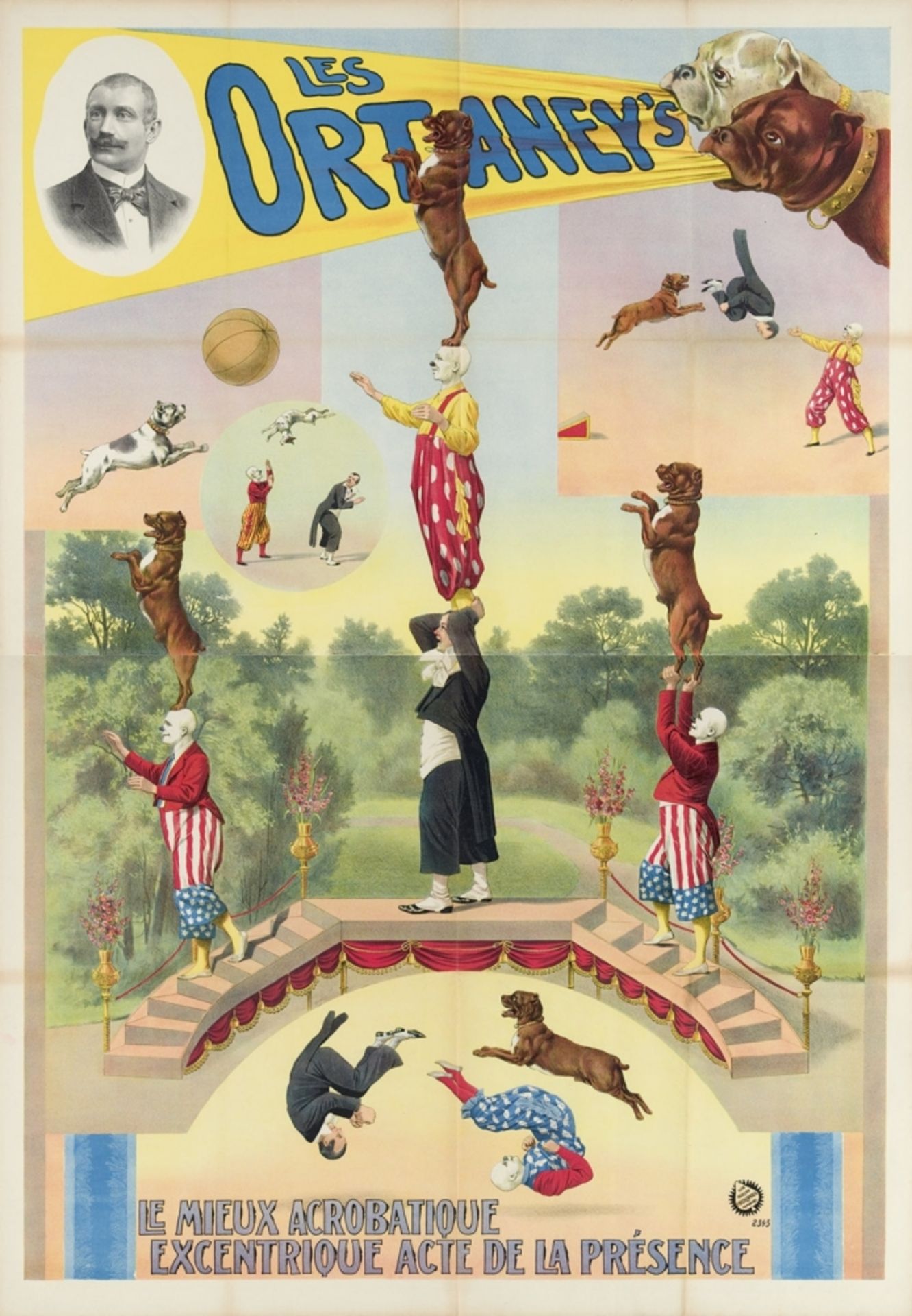 [Animal Dressage/Dogs] Les Ortaney's Le mieux acrobatique excentrique[..] Friedländer, Hamburg, 1903