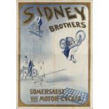 [Acrobatics] [Motorcycle] Sidney brothers. Somersault with motor-cycles Friedländer, Hamburg, 1906