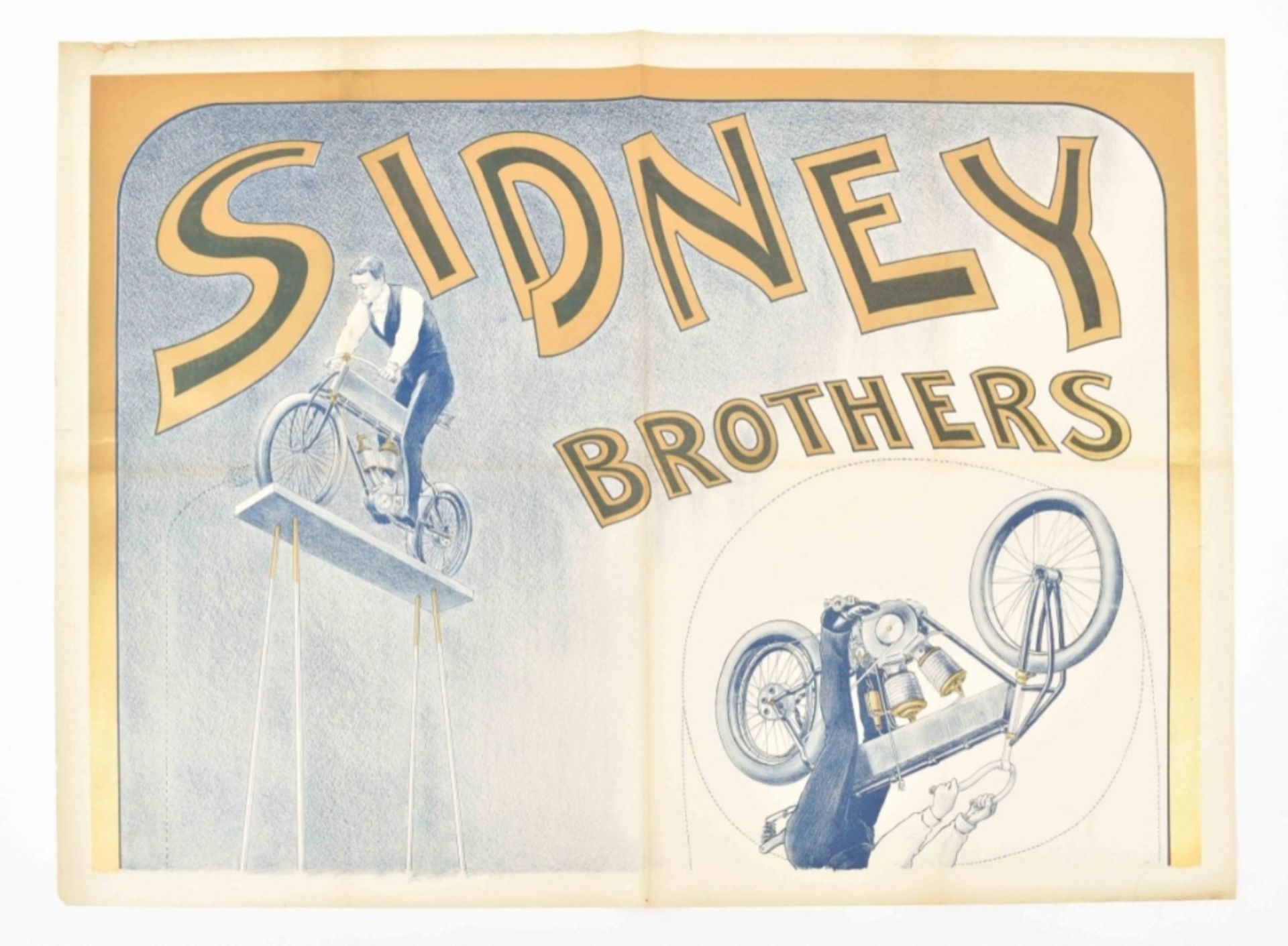 [Acrobatics] [Motorcycle] Sidney brothers. Somersault with motor-cycles Friedländer, Hamburg, 1906 - Bild 2 aus 6