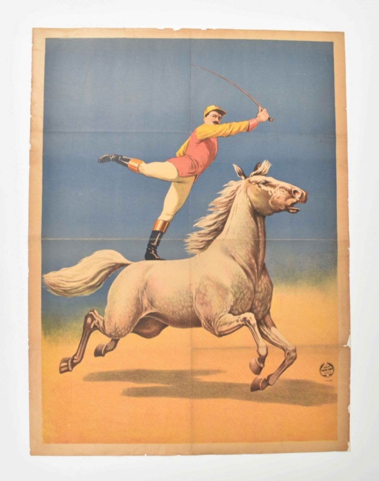 [Acrobatics] [Balance act. Horse] "Acrobat on horseback"  Friedländer, Hamburg, 1908