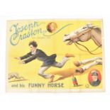 [Clowns/Comedy. ] Joseph Craston the serious man and his funny horse Friedländer, Hamburg, 1909