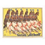 [Animal Dressage] [Horses] Circus Althoff. "Horse dressage performance" Friedländer, Hamburg, 1919