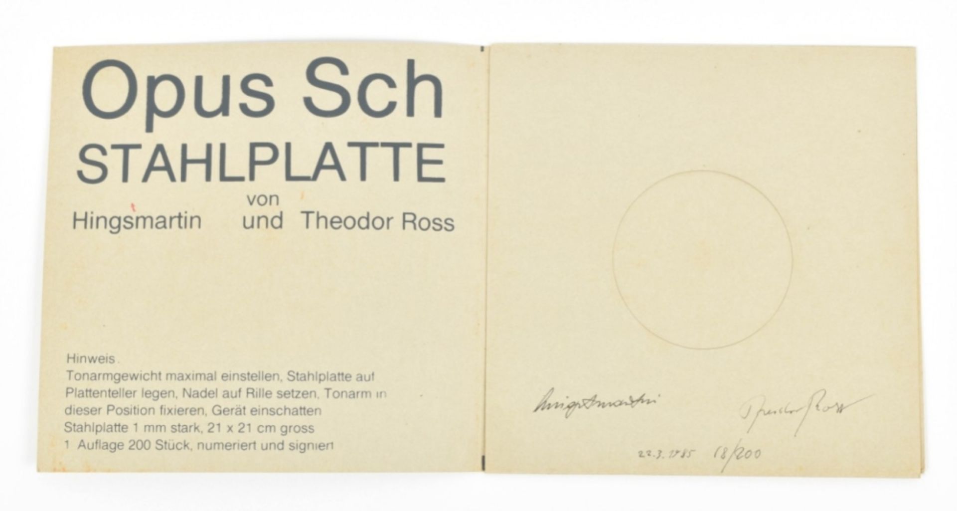 [s and up] Hingstmartin & Theodor Ross, Opus Sch Stahlplatte - Bild 4 aus 6