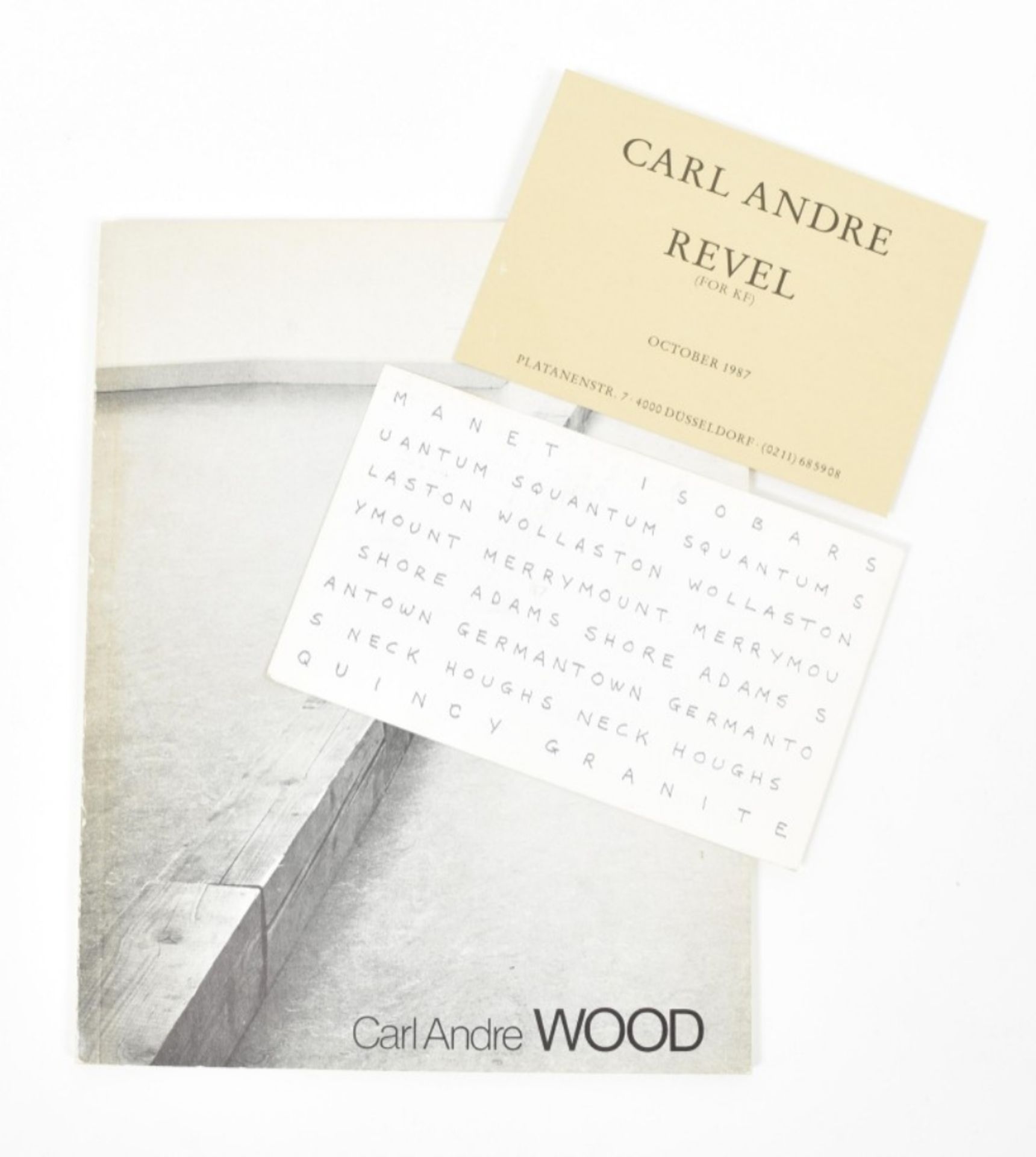 [s and 1970s] Carl André, catalogue and signed card