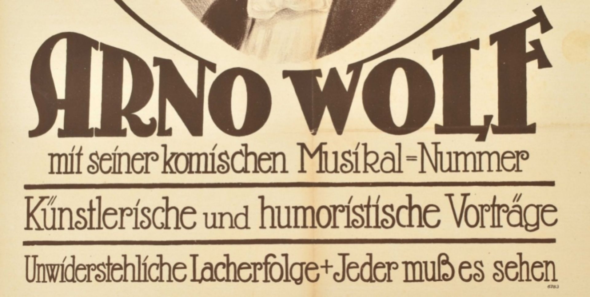 [Entertainment] Gastspiel des beliebten Instrumental-Künstlers Arno Wolf [...]. Friedländer,  1919 - Bild 3 aus 4