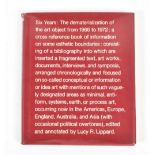 [s and 1970s] Lucy R Lippard, Six Year: the dematerialization of the art object