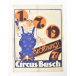 [Clowns/ Circus Busch] Eröffnung Friedländer, Hamburg, 1919