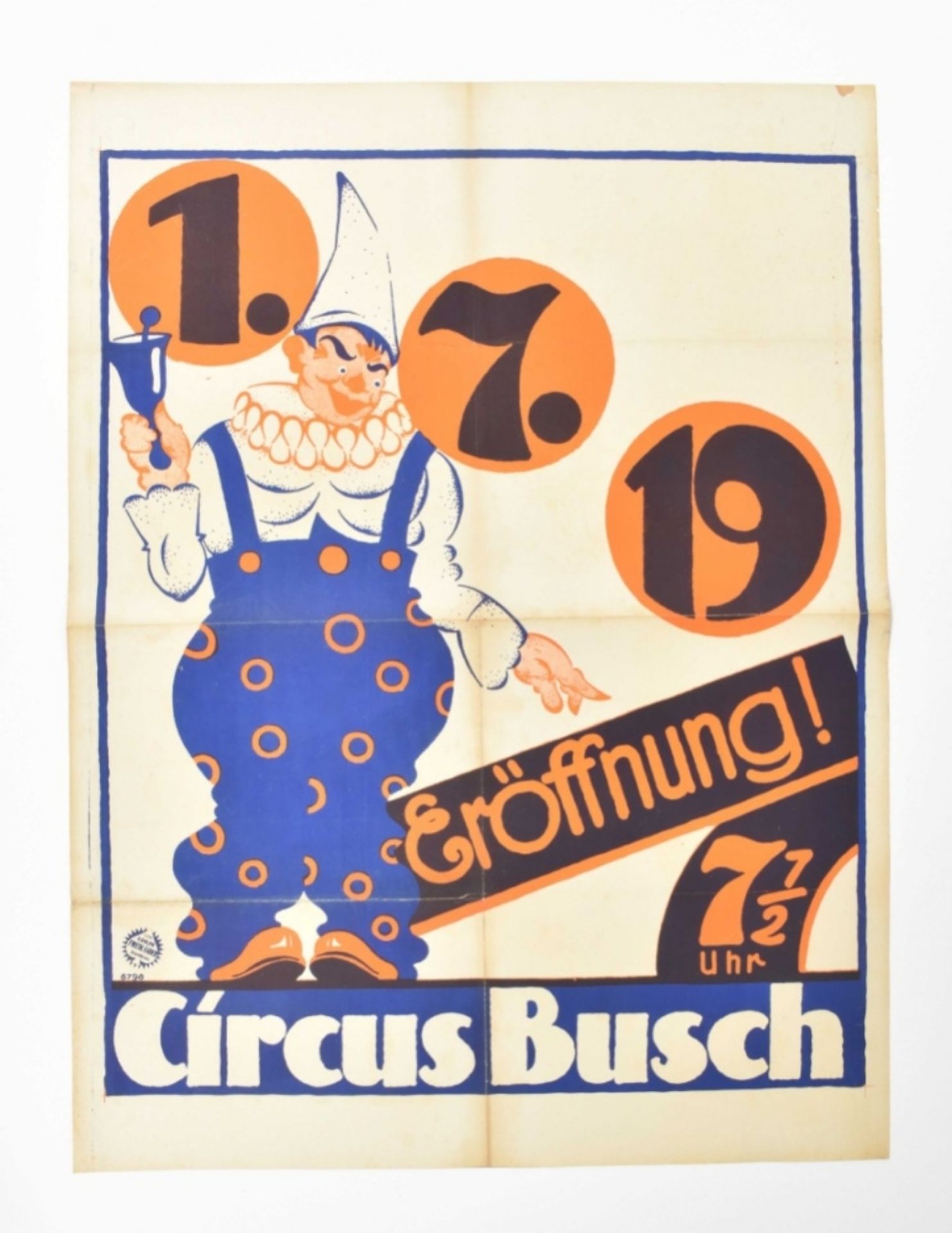 [Clowns/ Circus Busch] Eröffnung Friedländer, Hamburg, 1919