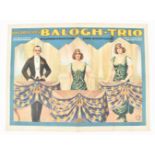 [Entertainment] Ungarisches Balogh-trio Xylophon-professor un Komponist. Friedländer, Hamburg, 1924