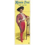 [Acrobatics] [Tightrope] Minnie Fred. Tight rope act Friedländer, Hamburg, 1909