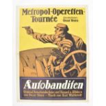 [Entertainment] Metropol-Operetten-Tournée. Autobanditen Direktion: Oskar Skora. Friedländer, 1913