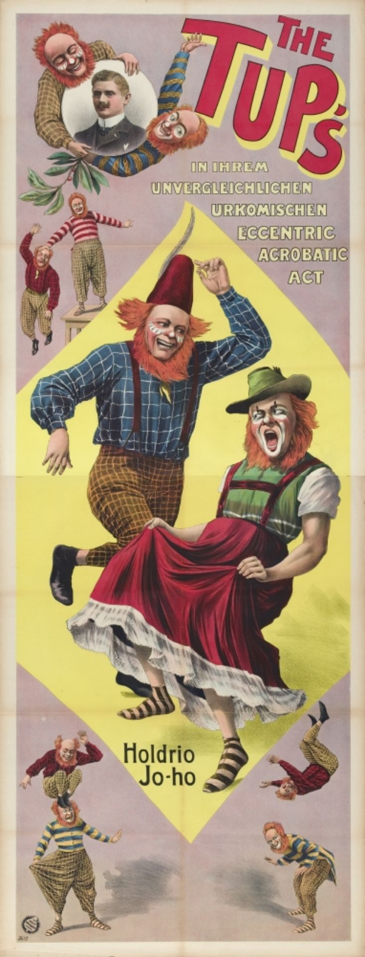 [Clowns/Acrobatics] The Tup's [...] acrobatic act. Friedländer, Hamburg, 1906