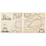 Two nautical charts: Paskaerte van het inkoomen van de Maes,