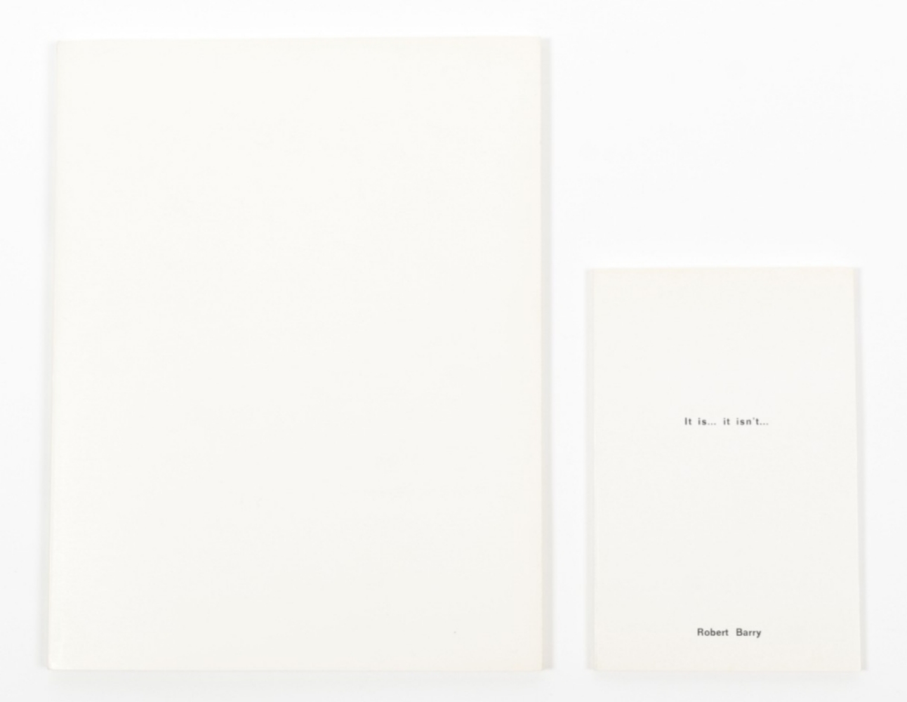 Two artists' publications by Yvon Lambert editions, Paris 1972