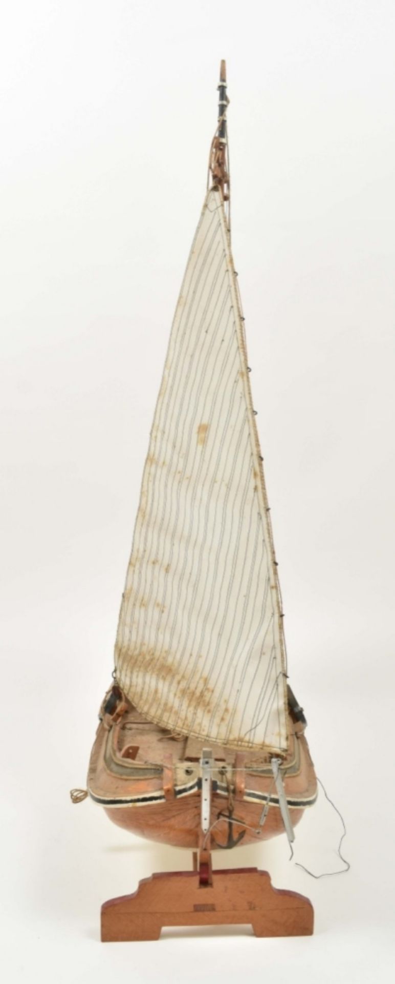 Historic model of sloop - Image 4 of 6
