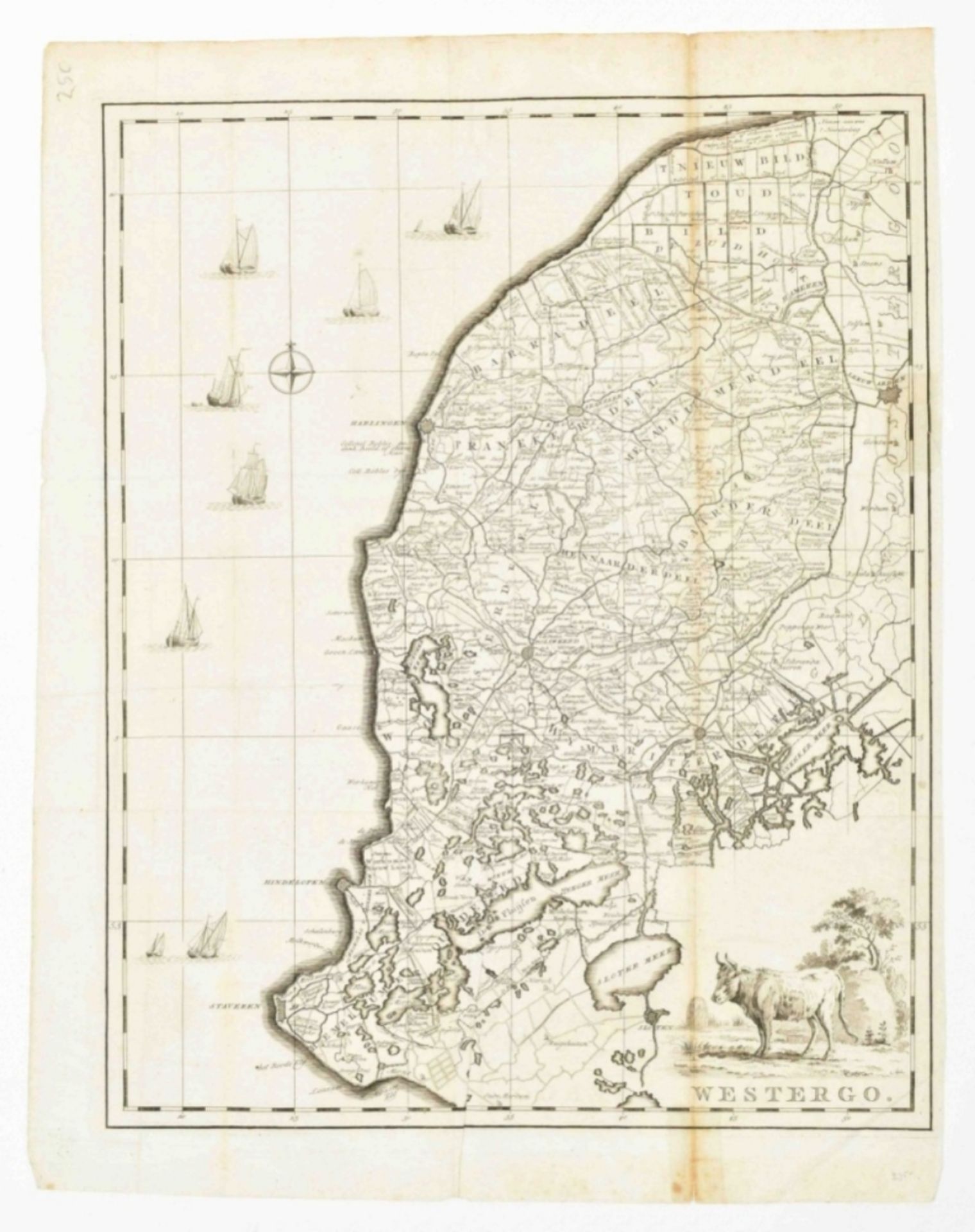 Eight maps: (1-2) F. Ottens. Friesland met de Zee ten Westen - Bild 2 aus 7