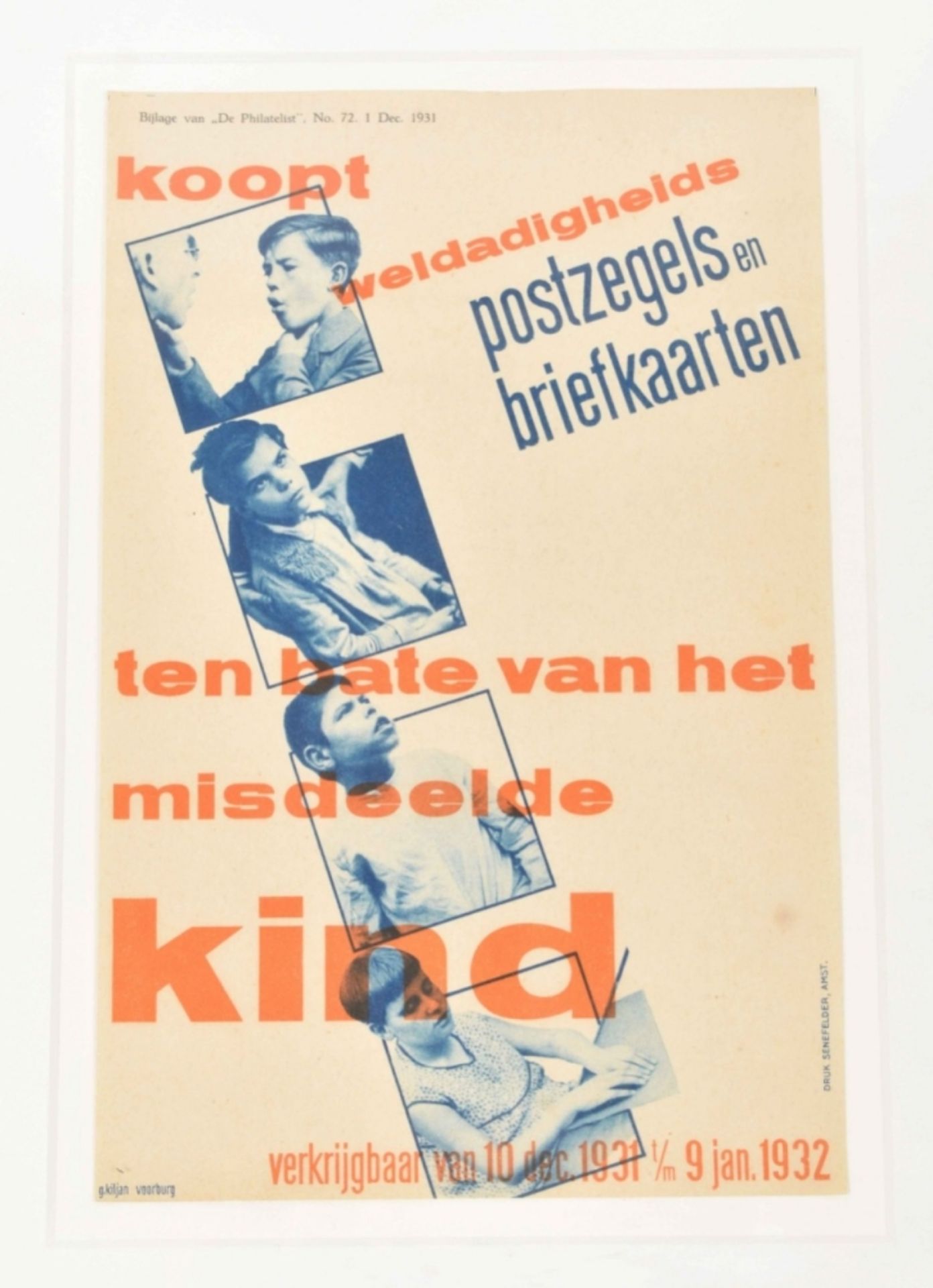 Gerard Kiljan (1891-1961). Koopt weldadigheids postzegels en briefkaarten ten bate van het - Image 2 of 5