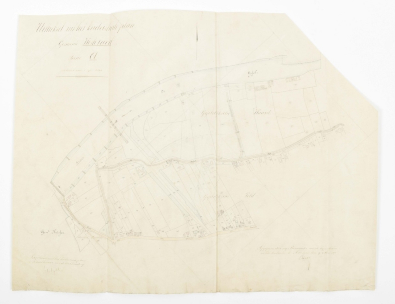 Nine manuscript maps: "Gemeente Arnhem" - Image 6 of 10