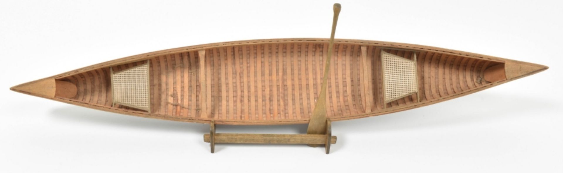 Historic model of a canoe - Image 8 of 9