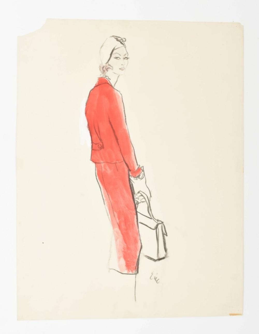 Carl "Eric" Erickson (1891-1958). Two fashion illustrations - Image 7 of 8