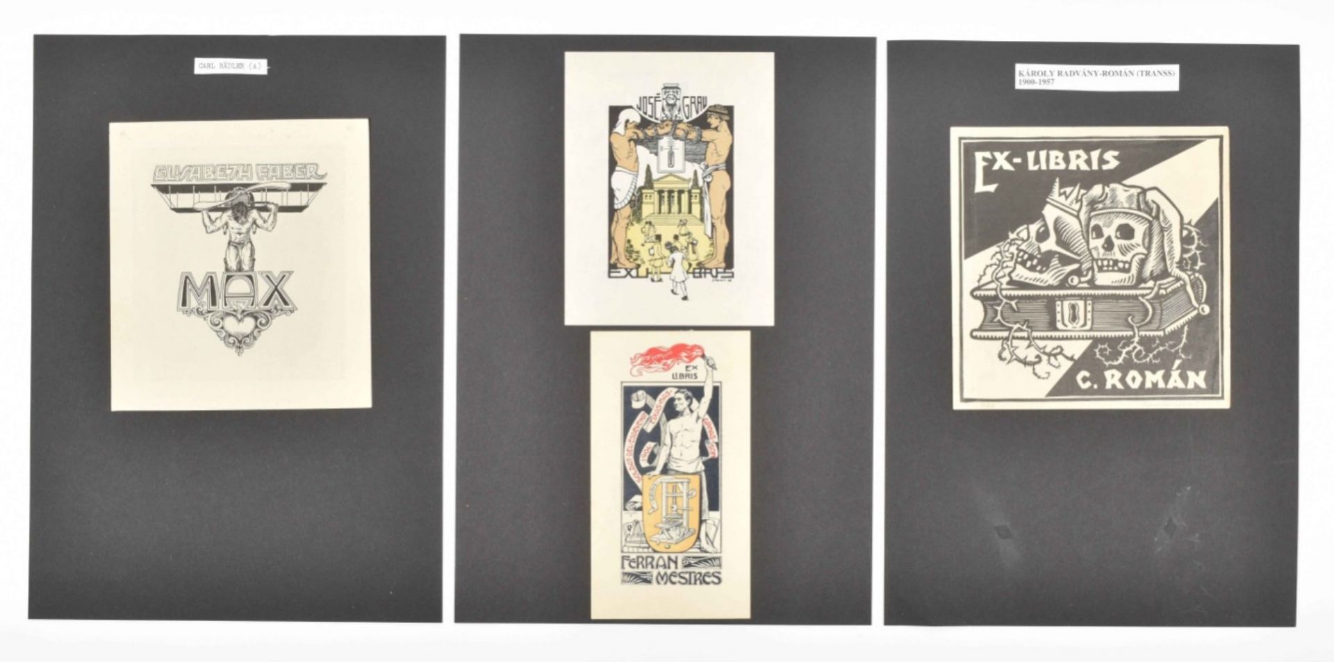 Joaquim Renart (1879-1961). Collection of 21 ex libris, - Bild 3 aus 8