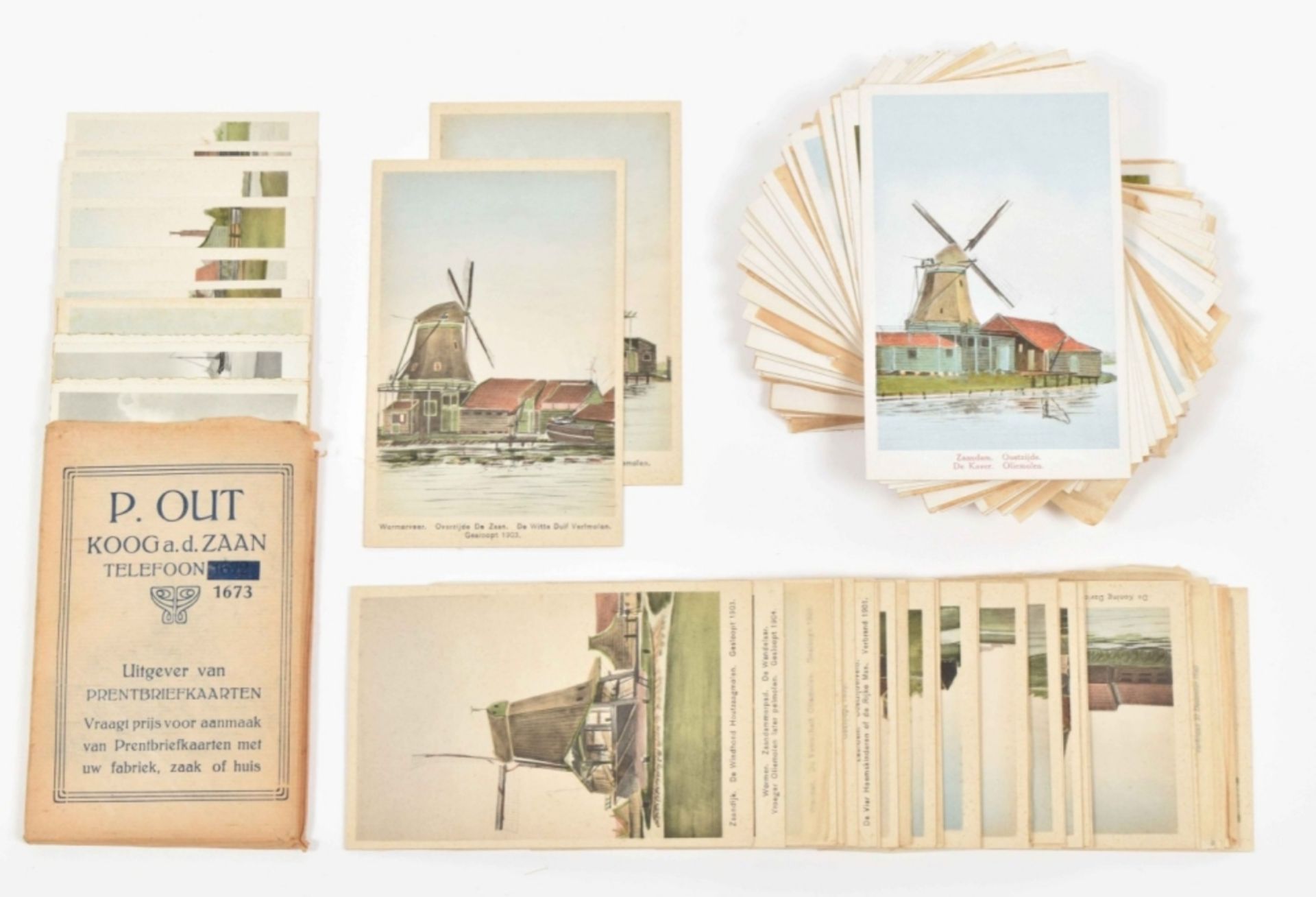 Approx. 120 coloured picture postcards from the Zaanstreek