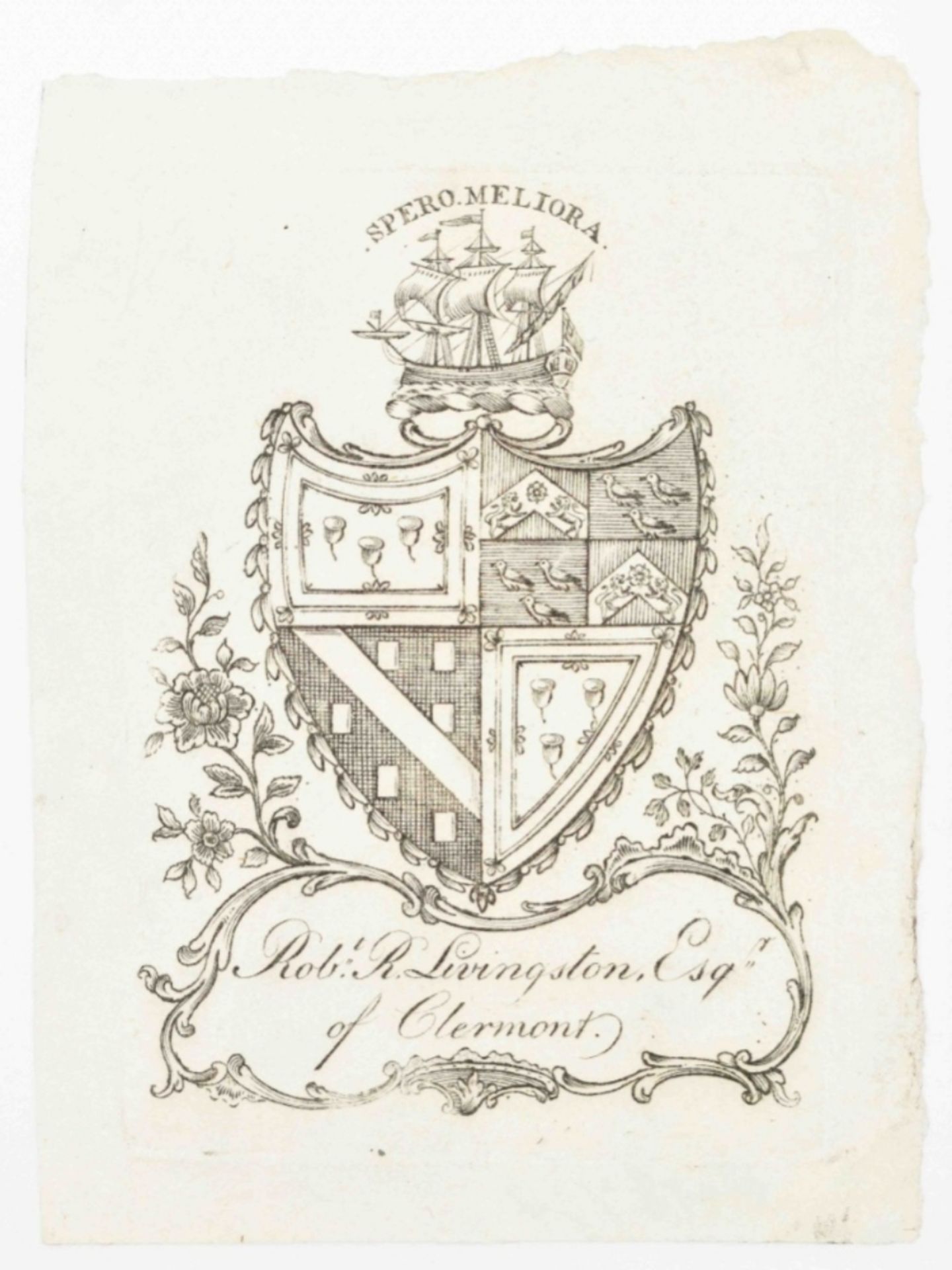 Collection of approx. 135 English heraldic ex libris - Image 7 of 7