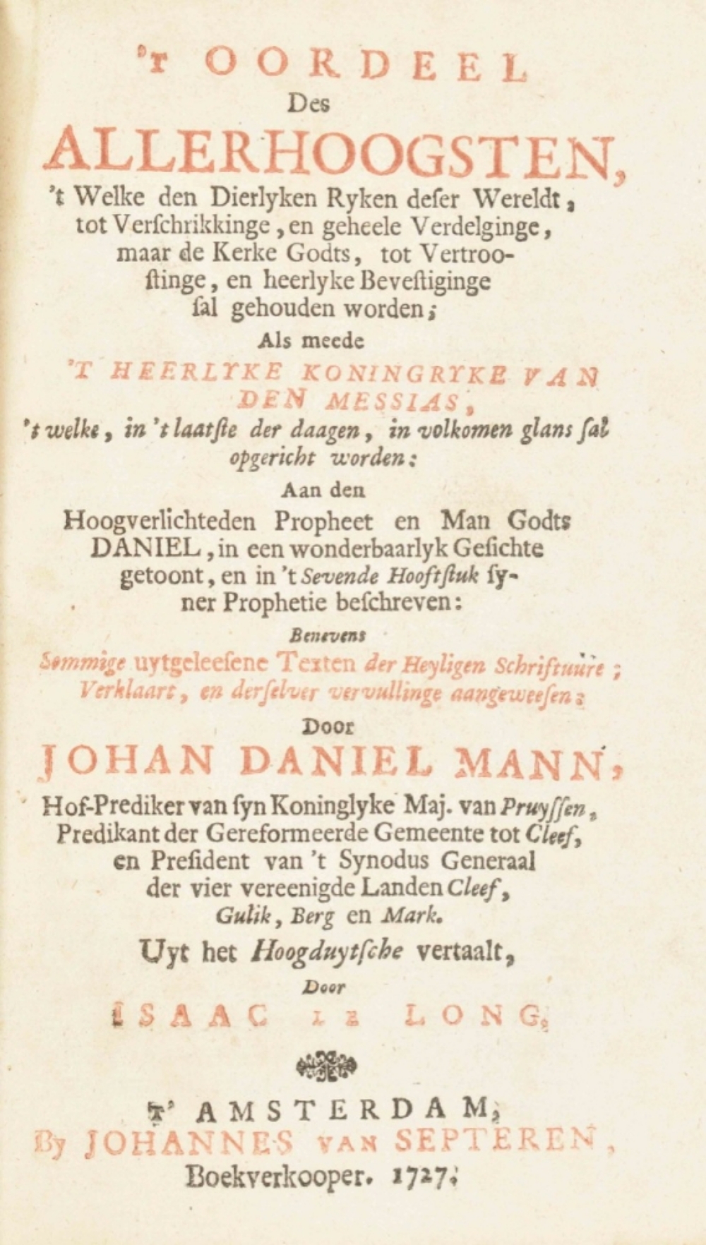 Four Dutch titles in 3 vols.: Herman Wits. Prakticale Godgeleertheid - Image 4 of 6